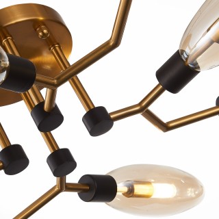 SL1174.302.08 Люстра потолочная ST-Luce Латунь/Коньячный G9 8*5W DESIMA-foto10