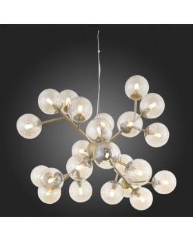 SL438.203.24 Люстра подвесная ST-Luce Золотистый/Коньячный G9 24*5W PALLЕRE-foto7