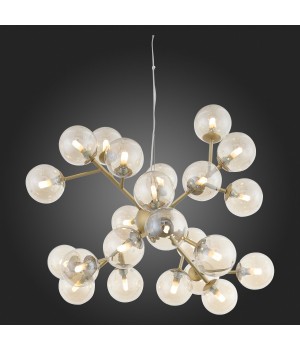 SL438.203.24 Люстра подвесная ST-Luce Золотистый/Коньячный G9 24*5W PALLЕRE-foto7