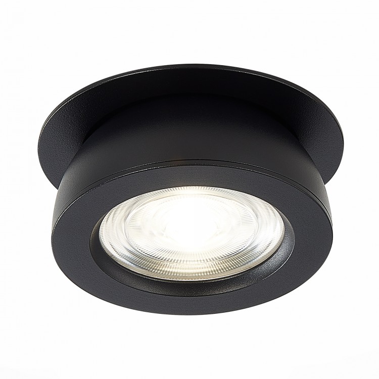 ST654.438.10 Св-к встр. Черный LED 1*10W 3000K 850Lm Ra>90 38° IP20 D109xH60 180-240V ST654