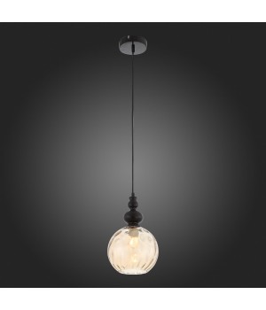 SL374.313.01 Подвес ST-Luce Черный/Янтарный E27 1*40W BACINETO-foto7