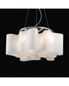 SL118.503.05 Люстра подвесная ST-Luce Серебристый/Белый E27 5*60W ONDE 2-foto3