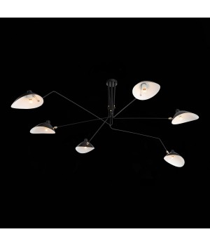 SL305.402.06 Люстра потолочная ST-Luce Черный/Черный, Белый E27 6*60W SPRUZZO-foto4