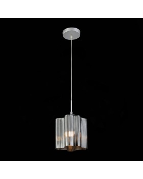 SL117.703.01 Светильник подвесной ST-Luce Серебристый/Дымчатый E27 1*60W ONDE-foto4