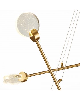 SL6104.203.06 Светильник подвесной ST-Luce Золотистый/Прозрачный,С пузырьками воздуха LED 6*3W 3000K Montecelio-foto3