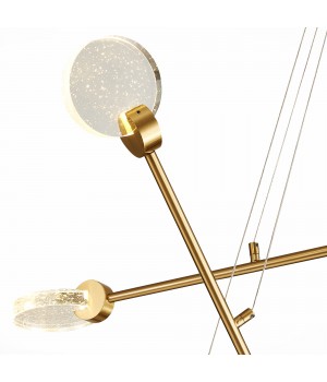 SL6104.203.06 Светильник подвесной ST-Luce Золотистый/Прозрачный,С пузырьками воздуха LED 6*3W 3000K Montecelio-foto3