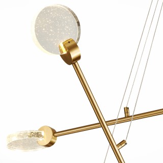 SL6104.203.06 Светильник подвесной ST-Luce Золотистый/Прозрачный,С пузырьками воздуха LED 6*3W 3000K Montecelio-foto3