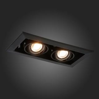 ST250.448.02 Св-к встр. Черный GU10 2*50W  L245xW126xH70 220V Без ламп HEMI-foto9