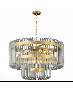 SL1228.203.12 Люстра подвесная ST-Luce Золотистый/Прозрачный E14 12*40W GROSSETO-foto8