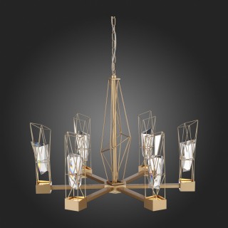 SL815.203.06 Люстра подвесная ST-Luce Матовое золото/Матовое золото, Прозрачный LED 6*8W 4000K PROGETTO-foto3