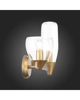 SL1119.201.02 Светильник настенный ST-Luce Золотистый/Прозрачный E14 2*40W TENERESA-foto8