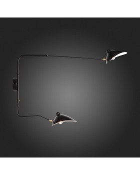 SL305.401.02 Светильник настенный ST-Luce Черный/Черный, Белый E27 2*60W SPRUZZO-foto3