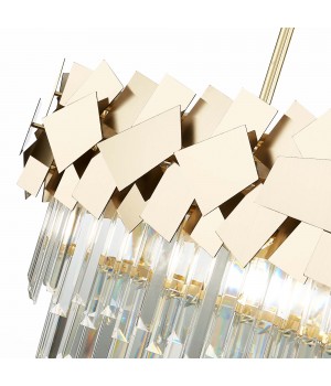 SL1232.203.07 Люстра подвесная ST-Luce Золотистый/Прозрачный, Золотистый E14 7*60W CASERTA-foto4