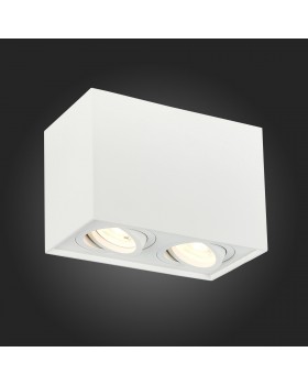 ST109.507.02 Светильник потолочный Мат. белый GU10 2*50W L181xW100xH123 220V Без ламп QUADRUS-foto5
