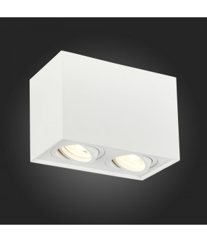 ST109.507.02 Светильник потолочный Мат. белый GU10 2*50W L181xW100xH123 220V Без ламп QUADRUS-foto5