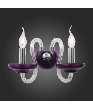 SL757.801.02 Бра ST-Luce Хром, Пурпурный/Пурпурный E14 2*40W NINFA-foto3