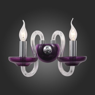SL757.801.02 Бра ST-Luce Хром, Пурпурный/Пурпурный E14 2*40W NINFA-foto3