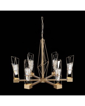 SL815.203.06 Люстра подвесная ST-Luce Матовое золото/Матовое золото, Прозрачный LED 6*8W 4000K PROGETTO-foto8