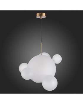 SL1133.513.01 Светильник подвесной ST-Luce Латунь/Белый E27 1*60W BOPONE-foto6