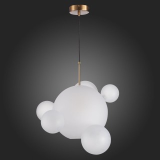 SL1133.513.01 Светильник подвесной ST-Luce Латунь/Белый E27 1*60W BOPONE-foto6