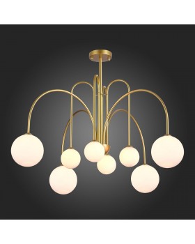 SL1204.202.08 Люстра потолочная ST-Luce Золотистый/Белый G9 8*5W JINETO-foto5