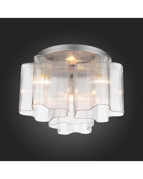 SL117.102.03 Люстра потолочная ST-Luce Серебристый/Прозрачный E27 3*60W ONDE-foto5