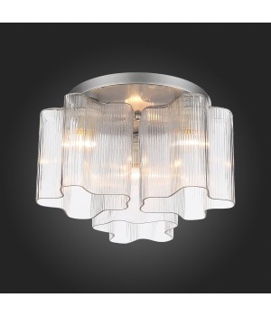 SL117.102.03 Люстра потолочная ST-Luce Серебристый/Прозрачный E27 3*60W ONDE-foto5