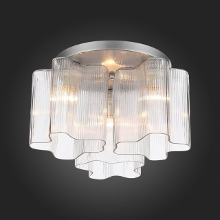 SL117.102.03 Люстра потолочная ST-Luce Серебристый/Прозрачный E27 3*60W ONDE-foto5