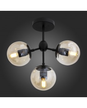 SL549.402.03 Люстра потолочная ST-Luce Черный/Дымчатый E27 3*60W STAMPO-foto8