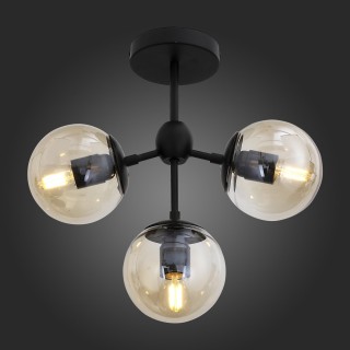 SL549.402.03 Люстра потолочная ST-Luce Черный/Дымчатый E27 3*60W STAMPO-foto8