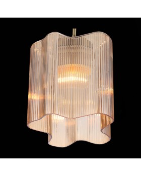 SL117.303.01 Подвес ST-Luce Бронзовый/Янтарный E27 1*60W ONDE-foto2