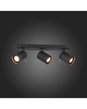 SL597.401.03 Спот ST-Luce Черный, Хром/Черный GU10 LED 3*3W FANALE-foto3