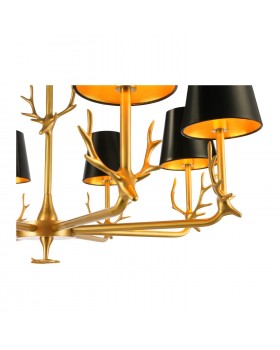 SL1123.203.08 Люстра подвесная ST-Luce Латунь/Черный, Золото E14 8*40W VELOSSA-foto3