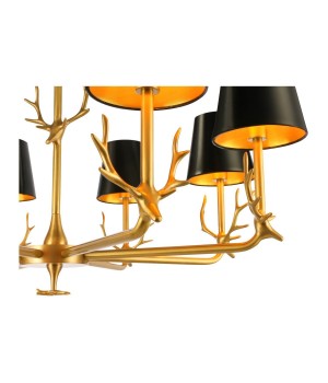 SL1123.203.08 Люстра подвесная ST-Luce Латунь/Черный, Золото E14 8*40W VELOSSA-foto3