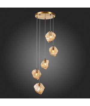 SL1175.303.05 Светильник подвесной ST-Luce латунь/янтарный E14 5*40W Portici-foto7