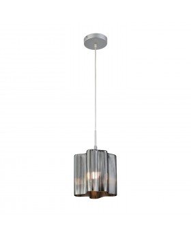 SL117.703.01 Светильник подвесной ST-Luce Серебристый/Дымчатый E27 1*60W ONDE