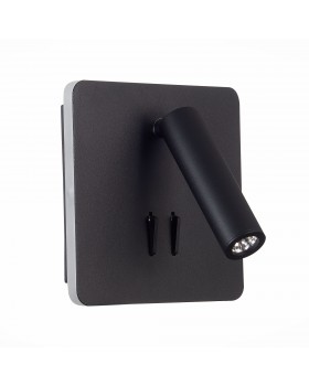 SL1586.431.01 Светильник настенный Черный LED 1*9W 3000K Lm Ra>80 IP20 L-xW140xH140 170-240V BONDI-foto4