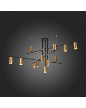 SL1206.402.12 Светильник потолочный ST-Luce Черный/Латунь GU10 12*7W SORMANO-foto5