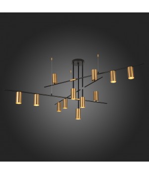 SL1206.402.12 Светильник потолочный ST-Luce Черный/Латунь GU10 12*7W SORMANO-foto5