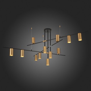 SL1206.402.12 Светильник потолочный ST-Luce Черный/Латунь GU10 12*7W SORMANO-foto5