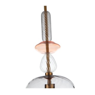 SL1147.403.01 Светильник подвесной ST-Luce Золотистый/Дымчатый E27 1*60W ILLUVIO-foto3