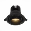 ST701.438.12 Св-к встр. Zoom Черный LED 1*12W 3000K 960Lm Ra90 15°-60° IP20 D115xH95 170-240V ST701