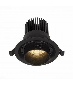 ST701.438.12 Св-к встр. Zoom Черный LED 1*12W 3000K 960Lm Ra90 15°-60° IP20 D115xH95 170-240V ST701-foto2