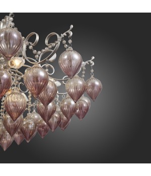 SL659.202.09 Люстра потолочная ST-Luce Шампань/Коньяк E14 9*40W FRUTTI-foto3