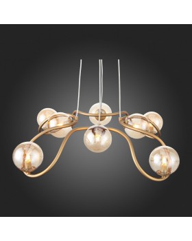 SL1502.203.08 Светильник подвесной ST-Luce Золотистый/Янтарный G9 8*5W LEGATEZZA-foto15