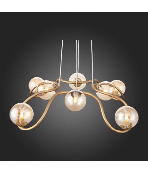 SL1502.203.08 Светильник подвесной ST-Luce Золотистый/Янтарный G9 8*5W LEGATEZZA-foto15