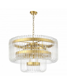 SL1228.203.12 Люстра подвесная ST-Luce Золотистый/Прозрачный E14 12*40W GROSSETO-foto2