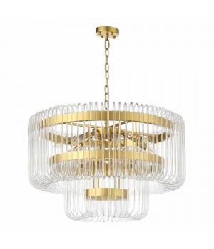 SL1228.203.12 Люстра подвесная ST-Luce Золотистый/Прозрачный E14 12*40W GROSSETO-foto2