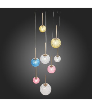 SL1152.253.08 Светильник подвесной ST-Luce Золотистый/Разноцветный G9 8*5W ARCOBALINO-foto6