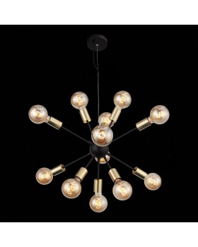 SL437.403.12 Люстра подвесная ST-Luce Черный, Золото E27 12*60W FOGLIONE-foto5